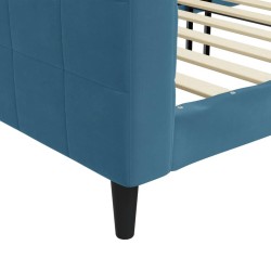 vidaXL Letto da Giorno Blu 90x200 cm in Velluto