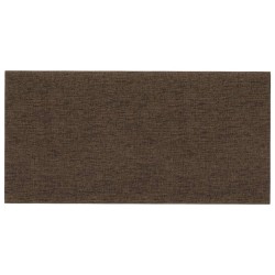 Pannelli Murali 12 pz Marrone 30x15 cm Tessuto 0,54 m²