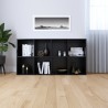 vidaXL Libreria/Credenza Nera 66x30x130 cm in Truciolato  