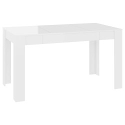 vidaXL Tavolo da Pranzo Bianco Lucido 140x74,5x76 cm Legno ingegnerizzato