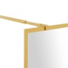 vidaXL Parete per Doccia Walk-in Vetro Trasparente ESG 118x195 cm Oro