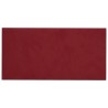    Pannelli Murali 12 pz Rosso Vino 30x15 cm Velluto 0,54 m²