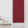    Pannelli Murali 12 pz Rosso Vino 30x15 cm Velluto 0,54 m²