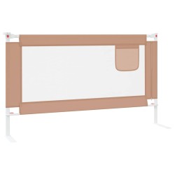 vidaXL Sponda Letto di Sicurezza per Bambini Tortora 140x25 cm Tessuto