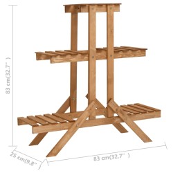 Piedistallo per Piante 83x25x83 cm in Legno di Abete