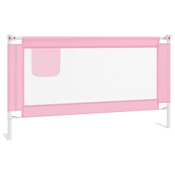 vidaXL Sponda Letto di Sicurezza per Bambini Rosa 150x25 cm in Tessuto