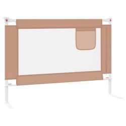 vidaXL Sponda Letto di Sicurezza per Bambini Tortora 90x25 cm Tessuto