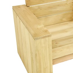 Panca Angolare da Giardino 239 cm in Legno di Pino Impregnato