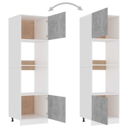    Armadio per Microonde Grigio Cemento 60x57x207 cm in Truciolato