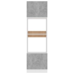    Armadio per Microonde Grigio Cemento 60x57x207 cm in Truciolato