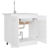    Armadio per Lavabo Bianco Lucido 80x46x81,5 cm in Truciolato