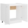    Armadio per Lavabo Bianco Lucido 80x46x81,5 cm in Truciolato