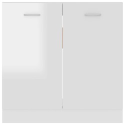    Armadio per Lavabo Bianco Lucido 80x46x81,5 cm in Truciolato