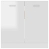    Armadio per Lavabo Bianco Lucido 80x46x81,5 cm in Truciolato