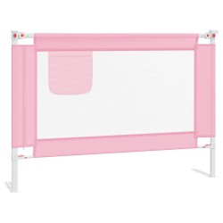 vidaXL Sponda Letto di Sicurezza per Bambini Rosa 90x25 cm in Tessuto