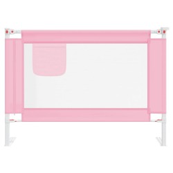 vidaXL Sponda Letto di Sicurezza per Bambini Rosa 90x25 cm in Tessuto