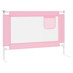 vidaXL Sponda Letto di Sicurezza per Bambini Rosa 90x25 cm in Tessuto