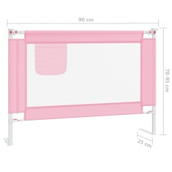 vidaXL Sponda Letto di Sicurezza per Bambini Rosa 90x25 cm in Tessuto