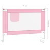 vidaXL Sponda Letto di Sicurezza per Bambini Rosa 90x25 cm in Tessuto