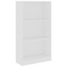    Libreria a 3 Ripiani Bianca 60x24x109 cm in Legno Ingegnerizzato