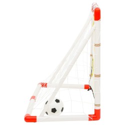 vidaXL Set Porta da Calcio per Bambini con Pannello 120x51x77,5 cm