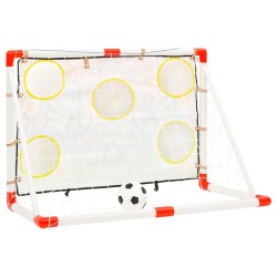 vidaXL Set Porta da Calcio per Bambini con Pannello 120x51x77,5 cm