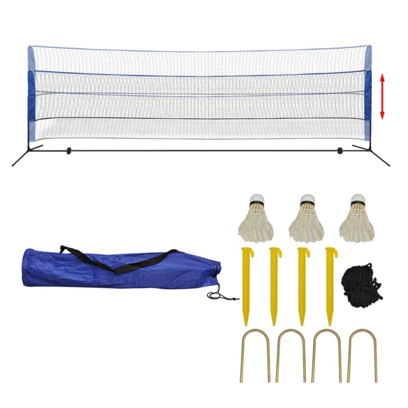 vidaXL Set Rete da Badminton con Volani 500x155 cm