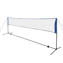 vidaXL Set Rete da Badminton con Volani 500x155 cm