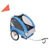 vidaXL Rimorchio da Bici per Bambini Grigio e Nero 30 kg