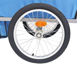 vidaXL Rimorchio da Bici per Bambini Grigio e Nero 30 kg