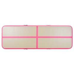 vidaXL Tappetino Ginnastica Gonfiabile con Pompa 700x100x10cm PVC Rosa