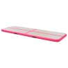 vidaXL Tappetino Ginnastica Gonfiabile con Pompa 500x100x10cm PVC Rosa