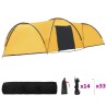 vidaXL Tenda Igloo da Campeggio 650x240x190 cm per 8 Persone Gialla