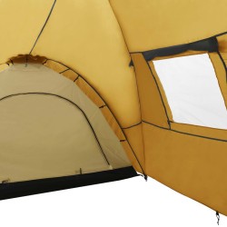 vidaXL Tenda Igloo da Campeggio 650x240x190 cm per 8 Persone Gialla