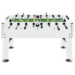 vidaXL Tavolo Calcio Balilla in Acciaio 60 kg 140x74,5x87,5 cm Bianco