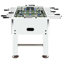 vidaXL Tavolo Calcio Balilla in Acciaio 60 kg 140x74,5x87,5 cm Bianco