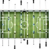 vidaXL Tavolo Calcio Balilla in Acciaio 60 kg 140x74,5x87,5 cm Bianco