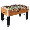 vidaXL Tavolo Calcio Balilla Acciaio 140x74,5x87,5cm Marroncino e Nero