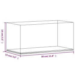 vidaXL Scatola Espositiva Trasparente 30x15x14 cm in Acrilico