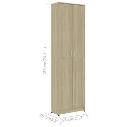    Armadio per Ingresso Rovere Sonoma 55x25x189 cm in Truciolato