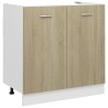    Armadio per Lavabo Rovere Sonoma 80x46x81,5 cm in Truciolato