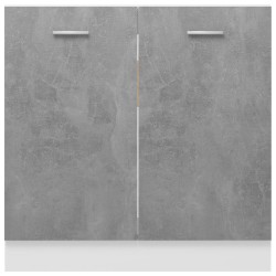    Armadio per Lavabo Grigio Cemento 80x46x81,5 cm in Multistrato