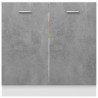    Armadio per Lavabo Grigio Cemento 80x46x81,5 cm in Multistrato