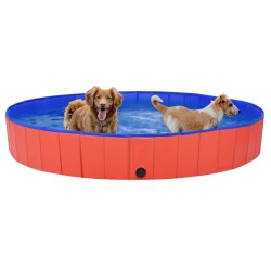    Piscina per Cani Pieghevole Rossa 200x30 cm in PVC