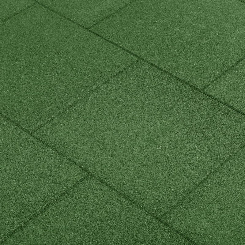    Piastrelle Anticaduta 24 pz in Gomma 50x50x3 cm Verde