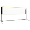 vidaXL Rete da Badminton Regolabile 300x103x94-158 cm in Metallo