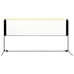 vidaXL Rete da Badminton Regolabile 300x103x94-158 cm in Metallo