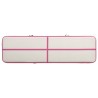 vidaXL Tappetino Ginnastica Gonfiabile con Pompa 600x100x15cm PVC Rosa