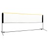 vidaXL Rete da Badminton Regolabile 400x103x94-158 cm in Metallo