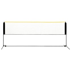 vidaXL Rete da Badminton Regolabile 400x103x94-158 cm in Metallo